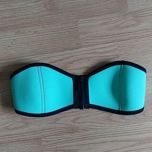 Womens teal TRIANGL bikini top